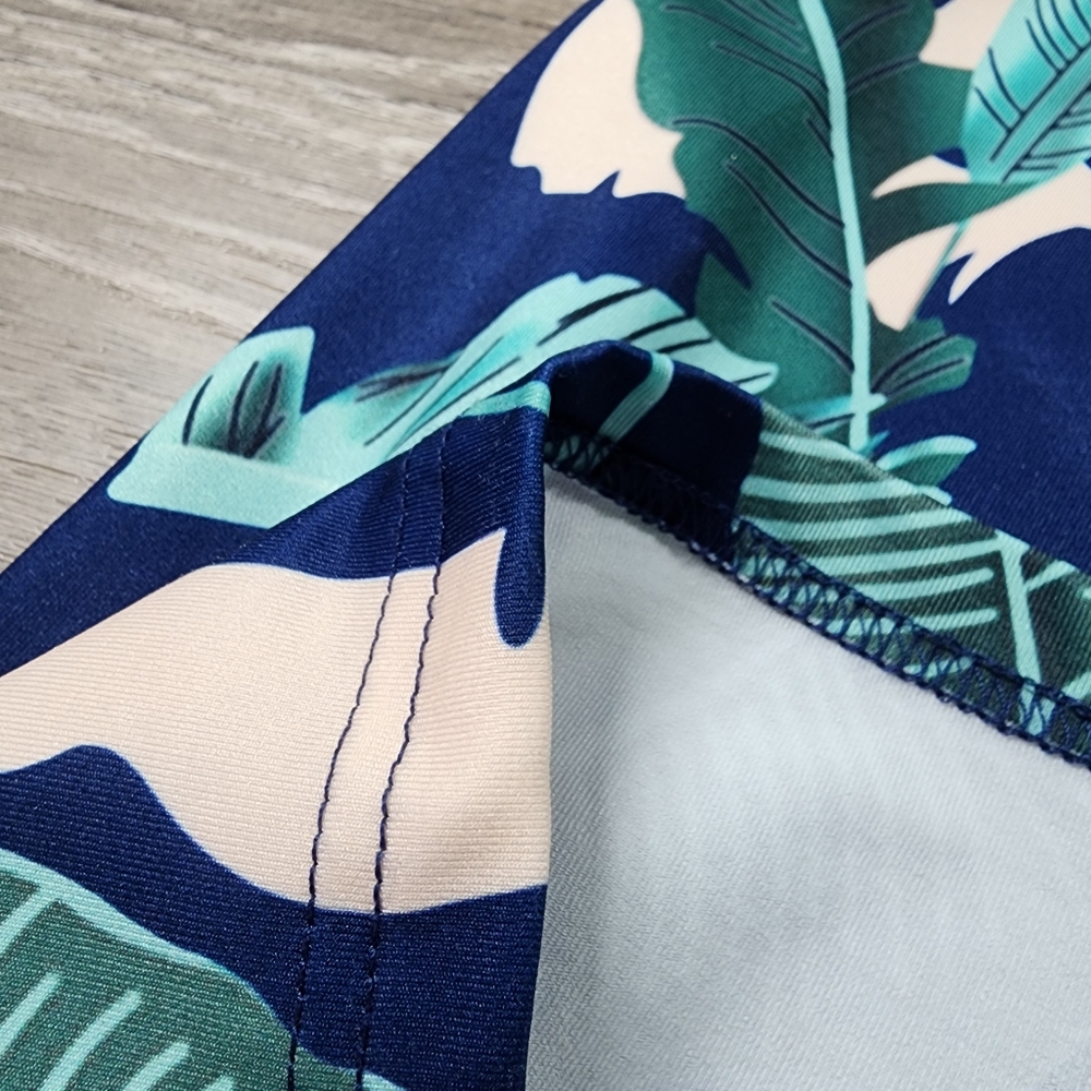 Tropical Navy Blue Floral Cover Up Dress Small - Picture 14 of 15
